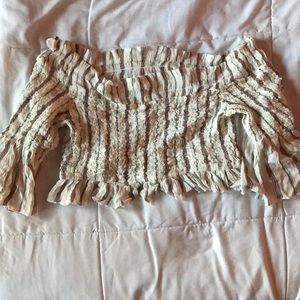 Cropped stripe shirt from Free People